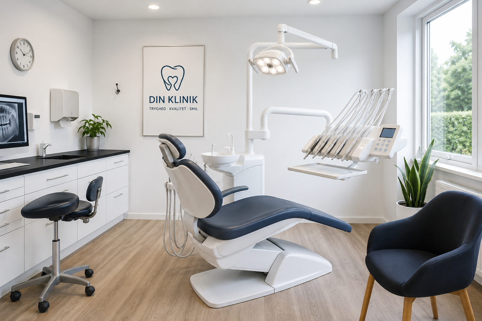 Klinik med gæsteparkering